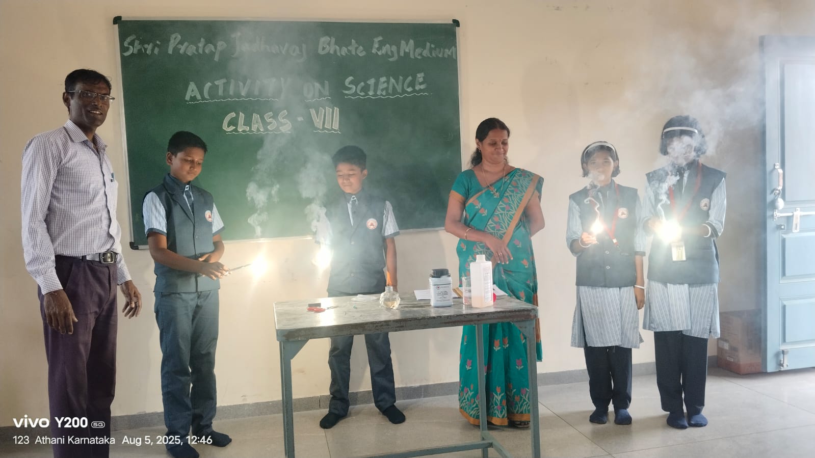 Class VII sparkler science activity